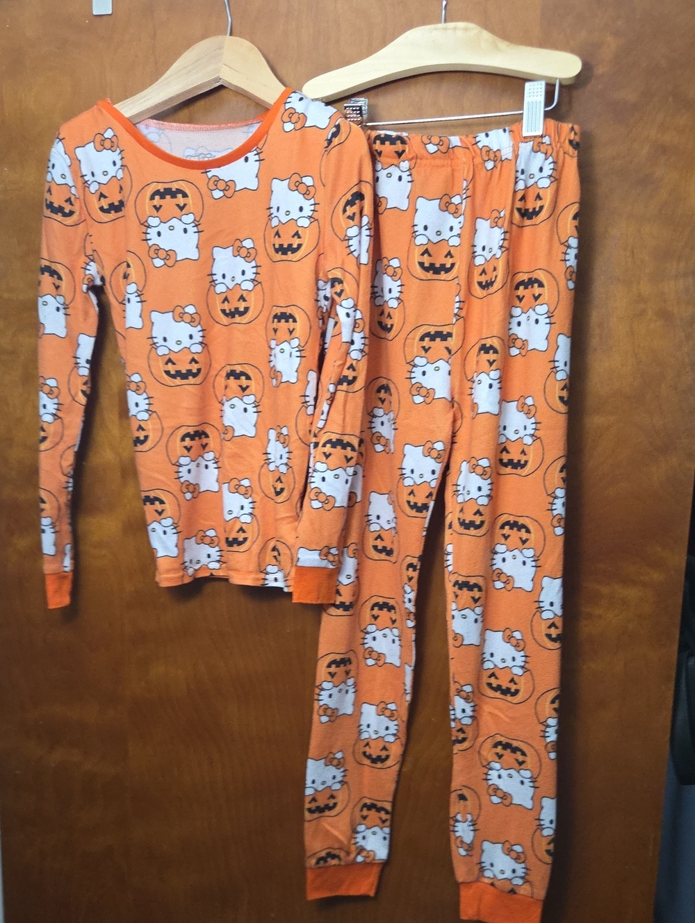 Hello Kitty Kids' Orange Halloween Pumpkin Pajama Set